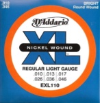 DADDARIO EXL110 Strings, Guitar, D'addario Xl Nickel Reg