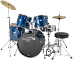 Percussion Plus PP3500MTBL 5PC DRUMSET W/CYMBALS /THRONE