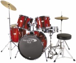 Percussion Plus PP3500MWR 5PC DRUMSET W/CYMBALS/THRONE