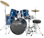 Percussion Plus PP3500 BBL  Brushed Blue Complete Drum Set