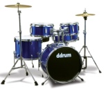 ddrum D1 PB JR Complete 5-piece Drum Set, Police Blue