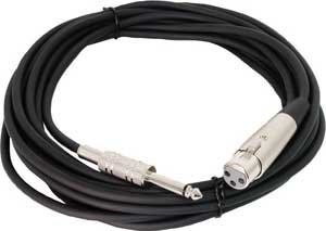 V20 Cable, Hi/z Microphone, Rapco, 20'