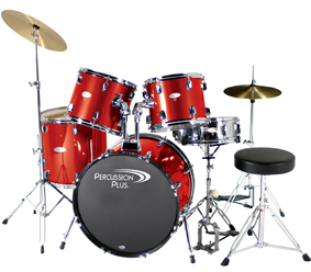 Percussion Plus PP3500BRD 5pc drum kit w/cymbals, throne