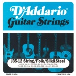 D'Addario J35 12-String Folk Silk and Steel Acoustic Guitar Strings