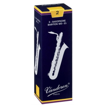 Bari Sax Reed - Vandoren #2 - 5pk - REVABS2