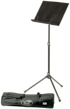 Stand, Music, Peak, Tubular Steel, Black